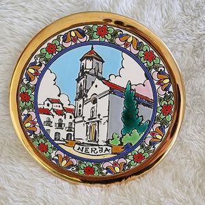 Cercolon hand painted 24 K Gold Art plate